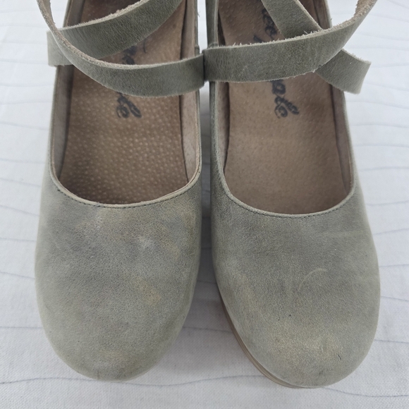 Free People Womens Buena Vista Leather Platform Wedge Strappy Heels Size 37 EU - Picture 4 of 15